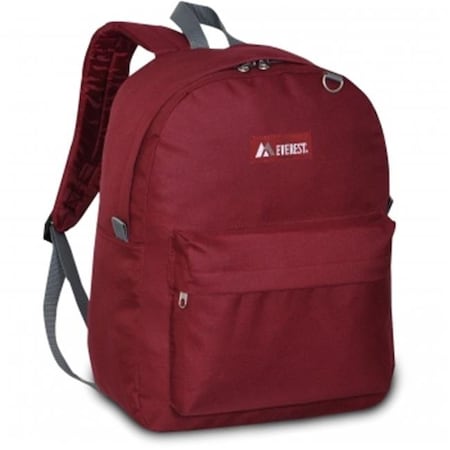 Everest Everest 2045CR-BURG Classic Backpack - Burgundy 2045CR-BURG